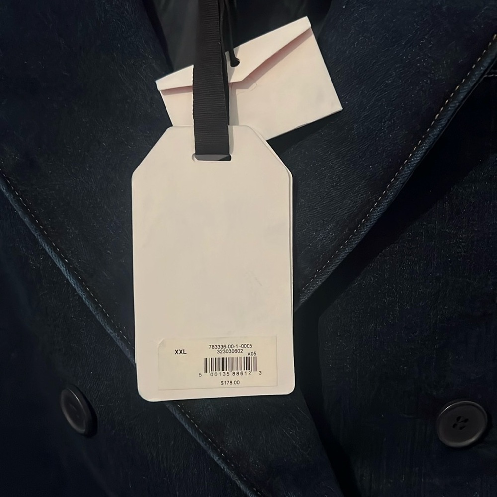GapStudio Denim Double-Breasted Tailored Blazer - Picture 6 of 9